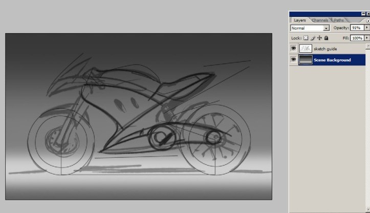 oppozit.ru : урок рисование мотоцикла в photoshop